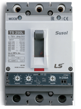 MCCB LS 3P 160A 50kA chỉnh dòng điện tử 13 bước từ 0.4~1.0 x In ( TS160N ETS23 )