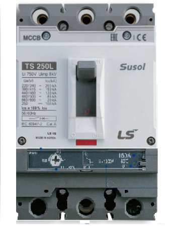 MCCB LS 3P 80A 50kA chỉnh dòng 0.8-0.9-1.0 x In ( TD100N FMU100 )