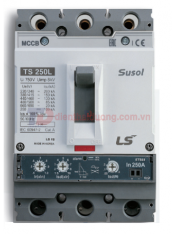 MCCB LS 3P 80A 50kA chỉnh dòng điện tử 13 bước từ 0.4~1.0 x In ( TS160N ETS23 )