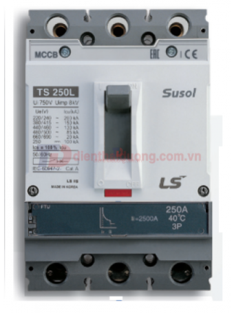 MCCB LS 3P 125A 50kA ( TS250N FTU250 )
