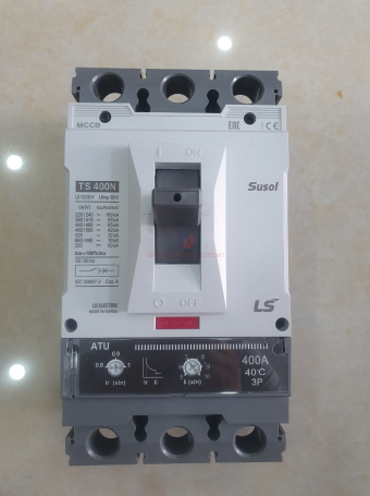 MCCB LS 3P 400A 65kA chỉnh dòng nhiệt 0.8->1.0 x In và dòng ngắn mạch 5->1.0 x In ( TS400N ATU400 )