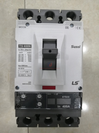 MCCB LS 3P 400A 65kA chỉnh dòng điện tử 13 bước từ 0.4~1.0 x In ( TS400N ETS33 )