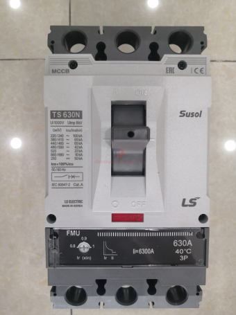 MCCB LS 3P 630A 65kA chỉnh dòng 0.8-0.9-1.0 x In ( TS630N FMU630 )