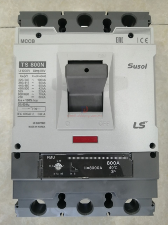 MCCB LS 3P 800A 65kA chỉnh dòng 0.8-0.9-1.0 x In ( TS800N FMU800 )