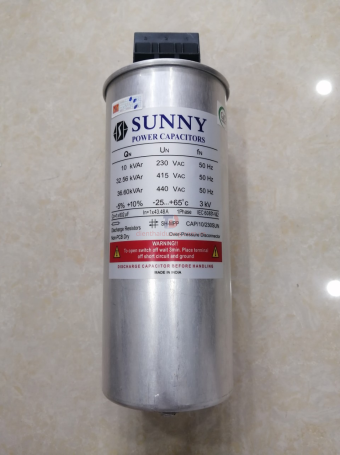 Tụ bù khô SUNNY 1P 10KVAr 230V ( CAP/10/230SUN )