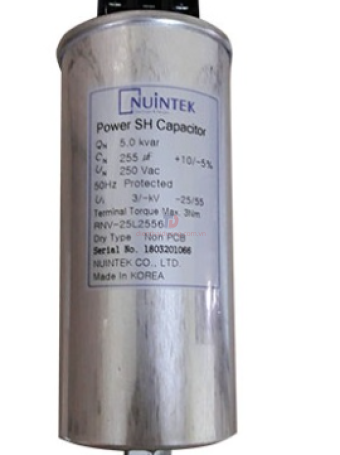 Tụ bù khô NUINTEK 1P 5KVAr 250V ( RNV-25L2556 )