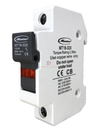 Vỏ cầu chì điều khiển MASTER có đèn báo MT18-32X