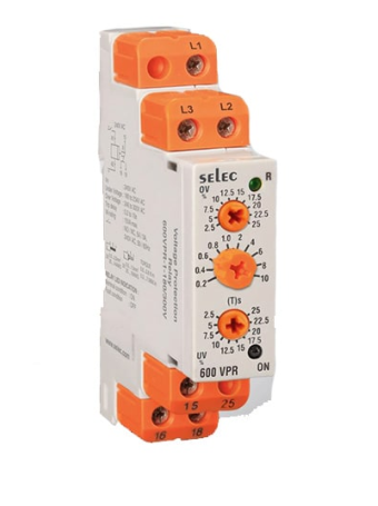 Rơ le bảo vệ điện áp SELEC 600VPR-1- 180 / 300 (1 pha)