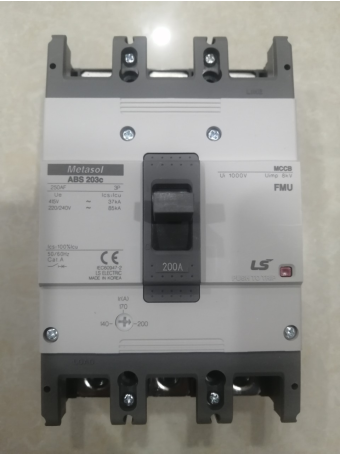 MCCB LS 3P 200A 37kA chỉnh dòng 0.7-0.85-1.0 x In  ( ABS203c FMU )