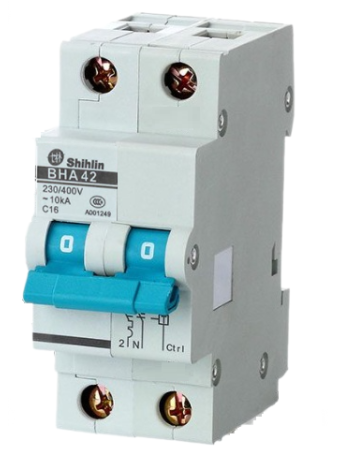 MCB SHIHLIN 2P 6A 10kA ( BHA-B4 )