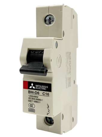 MCB MITSUBISHI 1P 10A 6kA ( BH-D6 )