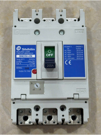 MCCB SHIHLIN 3P 200A 36kA ( BM250-HN )
