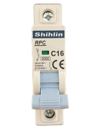 MCB SHIHLIN 1P 6A 6kA ( RPC )
