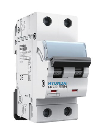 MCB HYUNDAI 2P 20A 10kA ( HGD63H )