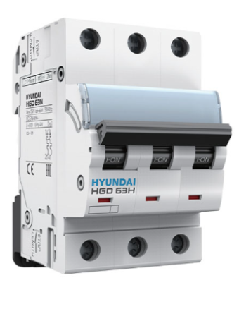 MCB HYUNDAI 3P 6A 10kA ( HGD63H )