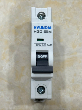 MCB HYUNDAI 1P 20A 6kA ( HGD63M )