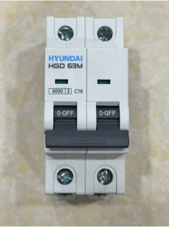 MCB HYUNDAI 2P 16A 6kA ( HGD63M )