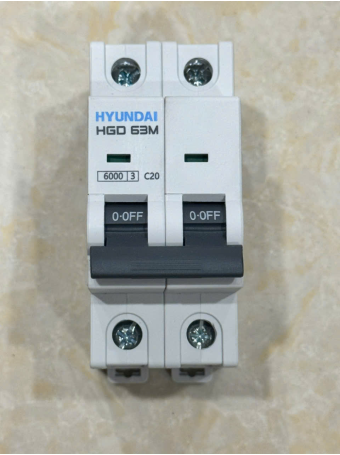 MCB HYUNDAI 2P 20A 6kA ( HGD63M )