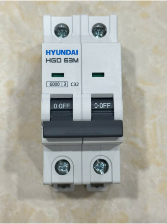 MCB HYUNDAI 2P 32A 6kA ( HGD63M )
