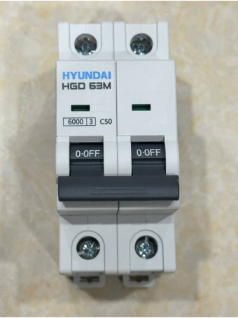 MCB HYUNDAI 2P 50A 6kA ( HGD63M )
