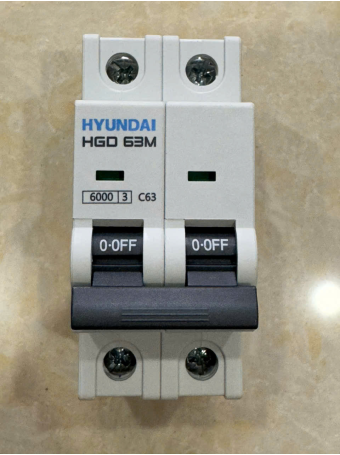 MCB HYUNDAI 2P 63A 6kA ( HGD63M )
