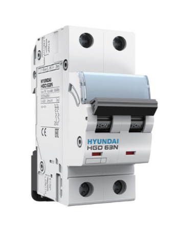 MCB HYUNDAI 2P 50A 6kA ( HGD63N )
