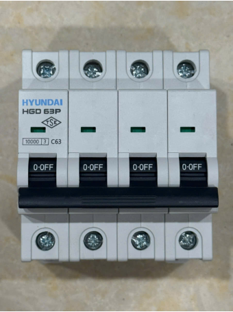 MCB HYUNDAI 4P 63A 10kA ( HGD63P )
