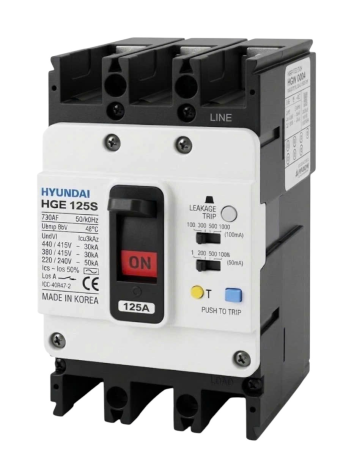 ELCB HYUNDAI HGE125S 2P 125A 65kA 1.3.5.1000mA