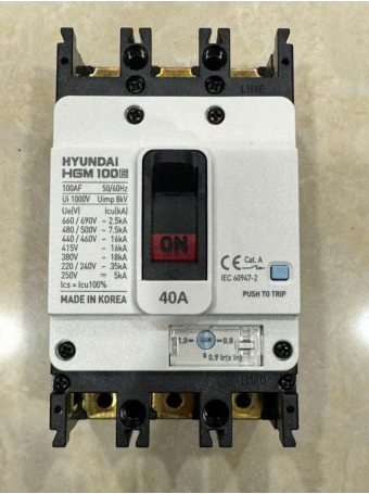 MCCB HYUNDAI 3P 40A 16kA ( HGM100E-F )