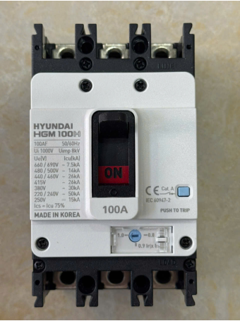 MCCB HYUNDAI 3P 100A 26kA ( HGM100H-F )