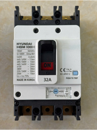 MCCB HYUNDAI 3P 32A 26kA ( HGM100H-F )