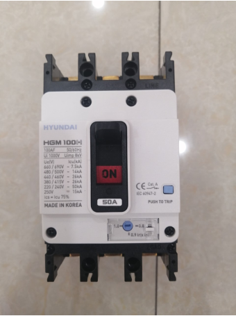 MCCB HYUNDAI 3P 50A 26kA ( HGM100H-F )