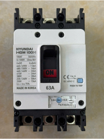 MCCB HYUNDAI 3P 63A 26kA ( HGM100H-F )