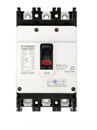 MCCB HYUNDAI 3P 80A 38kA chỉnh dòng nhiệt 0.7~1.0*In ( HGM125H-FVP )