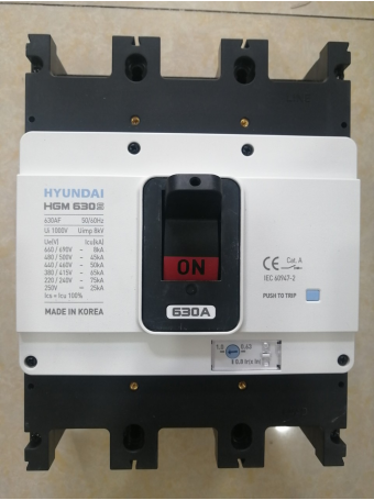 MCCB HYUNDAI 3P 630A 65kA ( HGM630S-F )