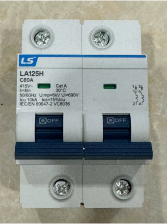 MCB LS 2P 80A 10kA ( LA125H )