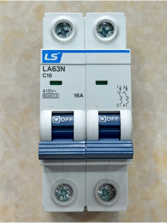 MCB LS 2P 16A 6kA ( LA63N )