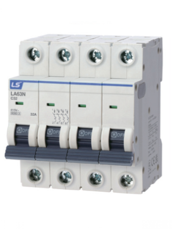 MCB LS 4P 32A 6kA ( LA63N )