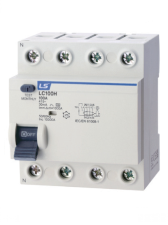 RCCB LS 4P 40A 30/100/300mA 10kA ( LC100H 3P+N )