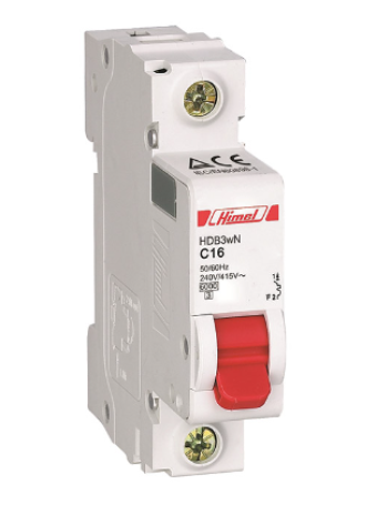 MCB HIMEL 1P 6A 6kA ( HDB3WN1C6 )
