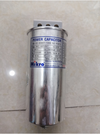 Tụ bù khô MIKRO 3P 2.5KVAr 440V ( MKC-445025KT )
