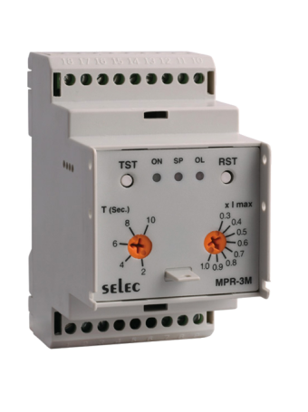 Rơ le bảo vệ động cơ 3 pha 3 dây SELEC MPR-3M-2-415V