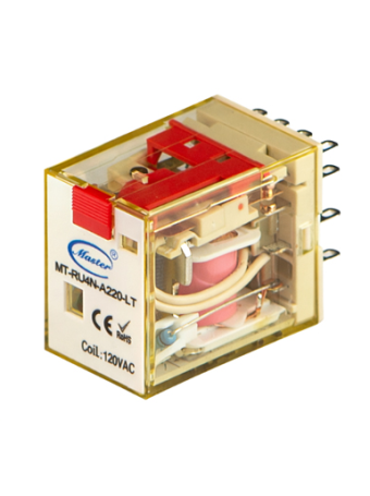 Relay trung gian Master MT-RU4N-A220-LT 14 chân 5A 4NO4NC 220VAC 