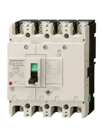 MCCB MITSUBISHI 4P 80A 36kA chỉnh dòng 0.7-1.0xIn ( NF125-SGV )