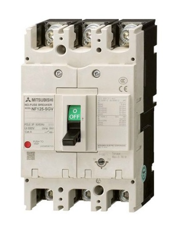 MCCB MITSUBISHI 2P 63A 100kA chỉnh dòng 0.7-1.0xIn ( NF125-HGV )