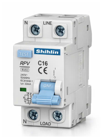 RCCB SHIHLIN 1P+N 32A 30/100/300mA ( RPV )