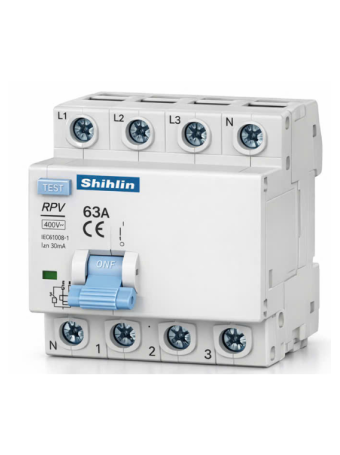 RCCB SHIHLIN 3P+N 63A 30/100/300mA ( RPV )