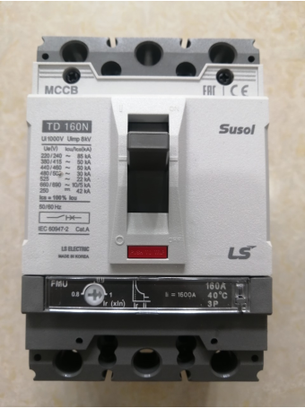 MCCB LS 3P 160A 50kA chỉnh dòng 0.8-0.9-1.0 x In ( TD160N FMU160 )