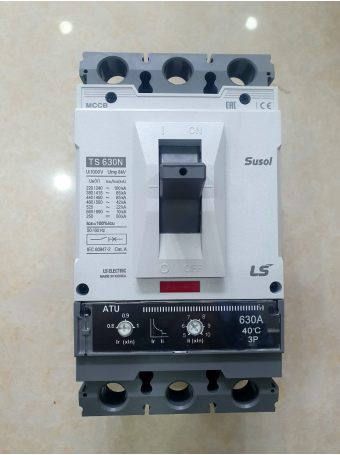 MCCB LS 3P 630A 65kA chỉnh dòng nhiệt 0.8->1.0 x In và dòng ngắn mạch 5->1.0 x In ( TS630N ATU630 )