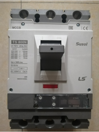 MCCB LS 3P 800A 65kA chỉnh dòng điện tử 13 bước từ 0.4~1.0 x In ( TS800N ETS43 )